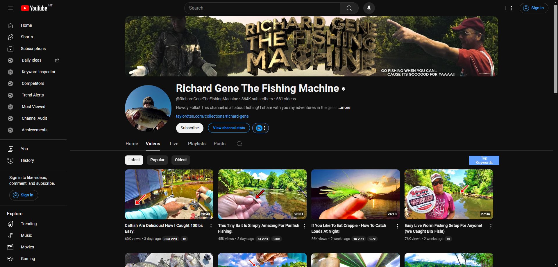 Richard Gene The Fishing Machine