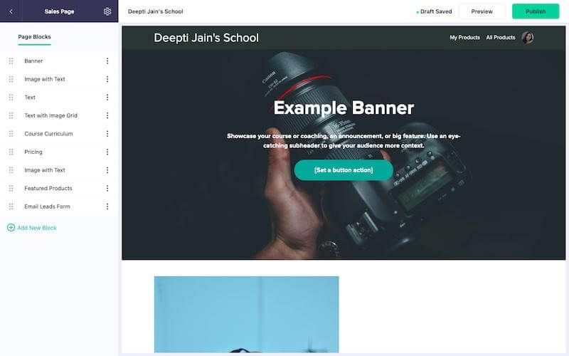 Sales Page Editor