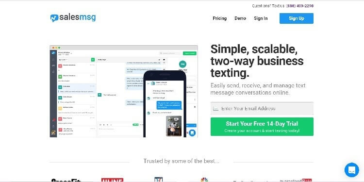 Salesmsg Homepage