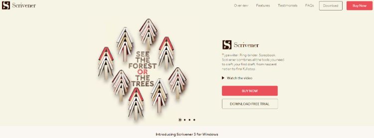 scrivener homepage