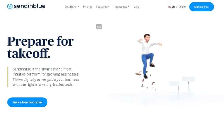 sendinblue homepage