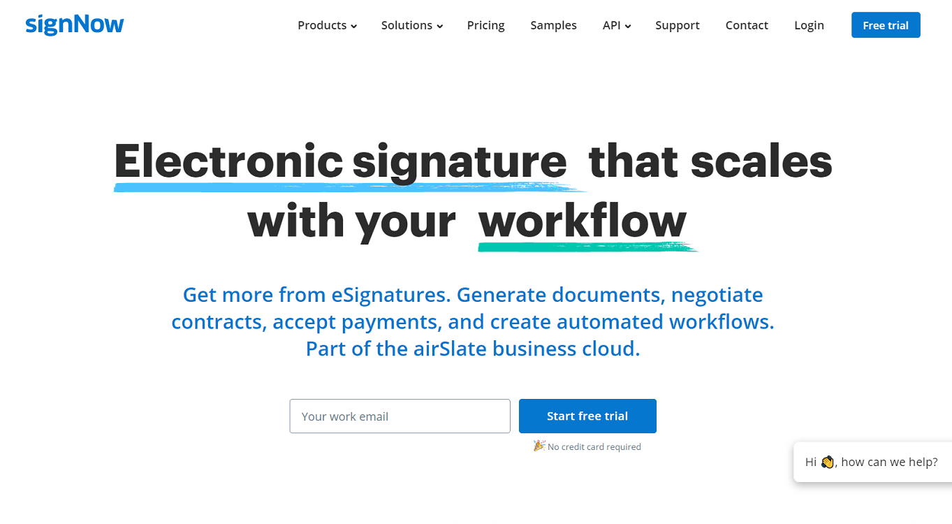 signNow Homepage