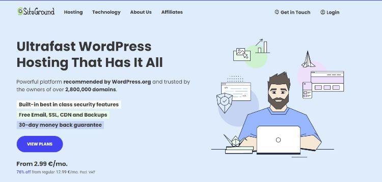 siteground homepage