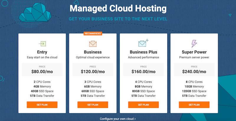Siteground vs. Bluehost: SiteGround cloud hosting