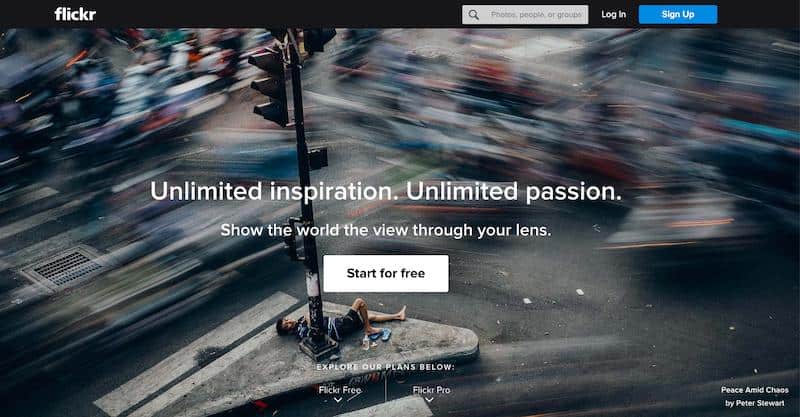 Flickr Page d'accueil
