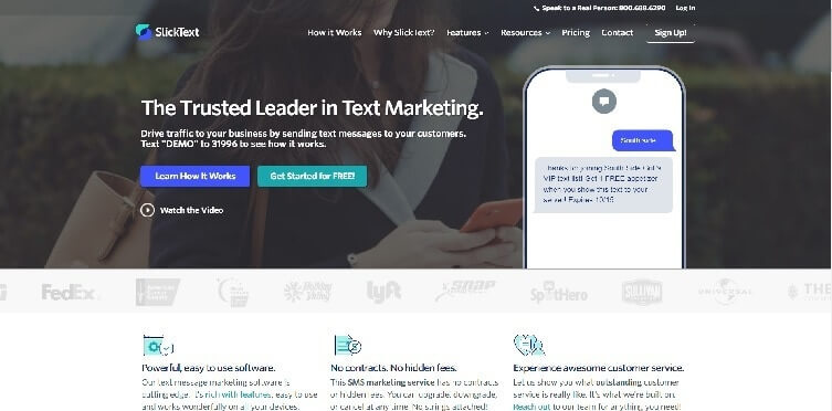 SlickText Homepage
