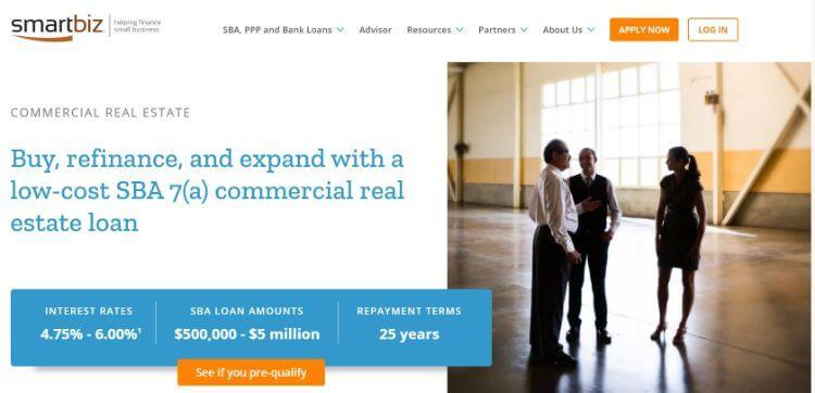 smart biz loan homepage