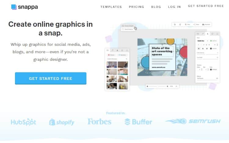 snappa homepage