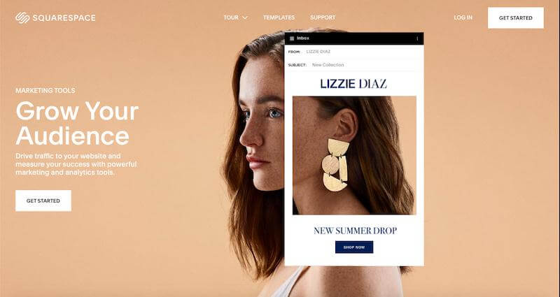 Squarespace in-built marketing tools 