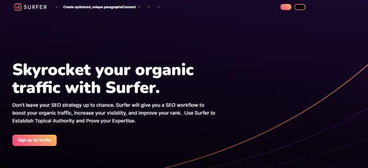 surferseo homepage