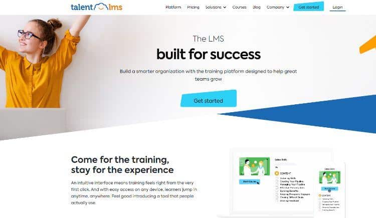 talent lms homepage