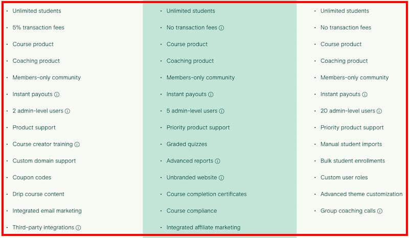 Teachable Pricing and Features