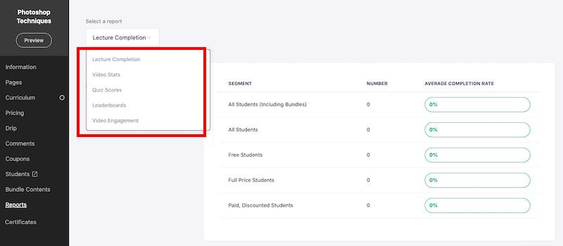 Teachable: Reports Analytics