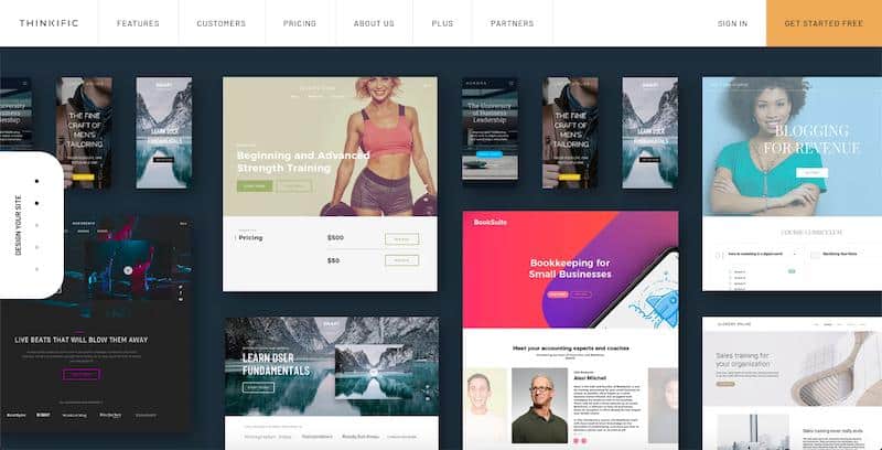 Thinkific Numerous Website Themes
