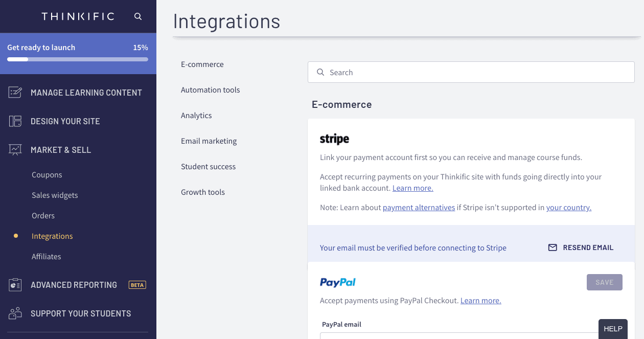 Thinkific Third-Party Integrations