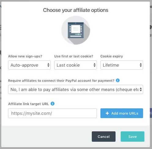 ThriveCart: Affiliate Settings 