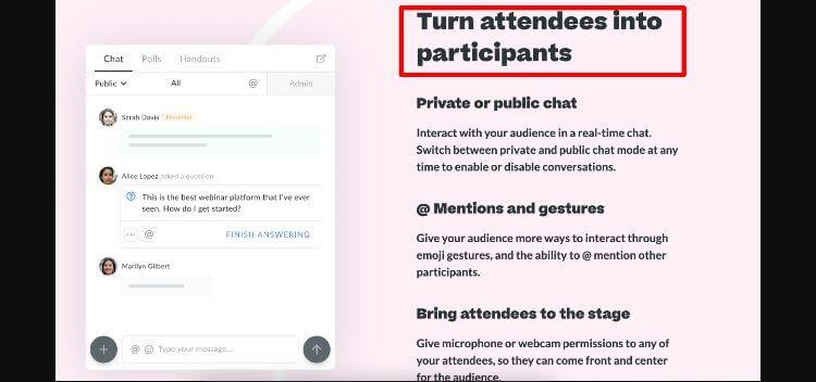 turn attendees into participants