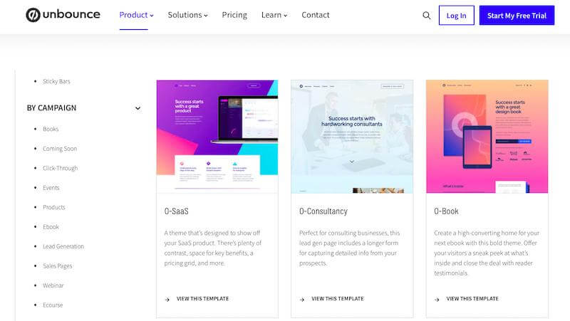 Unbounce templates 