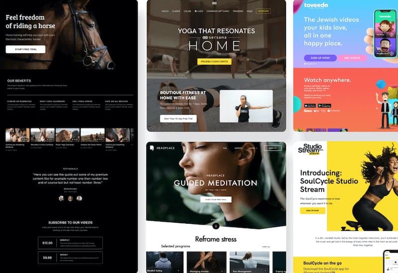 Uscreen attractive website themes