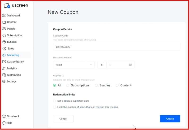 Uscreen coupons and offers