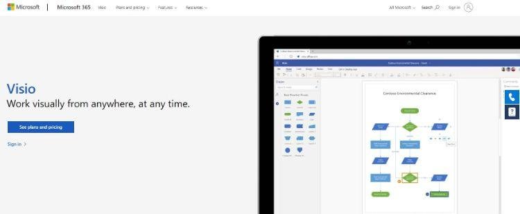 visio homepage