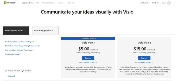 visio pricing