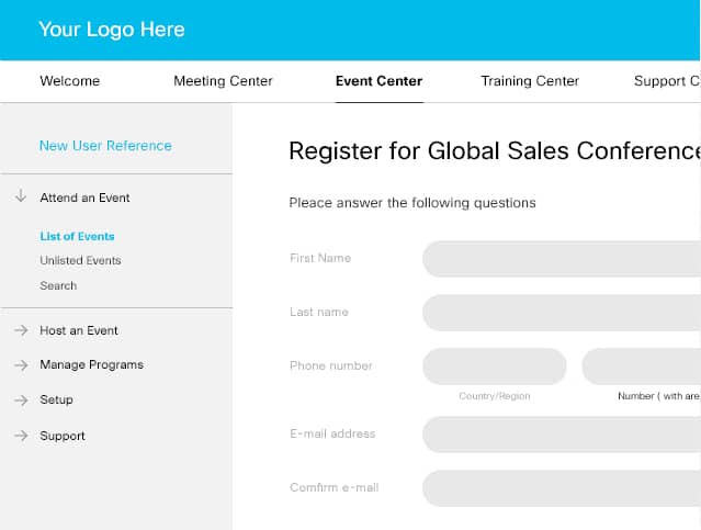 Webex: webinar features