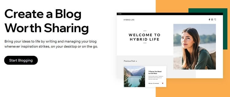 Wix create a blog page