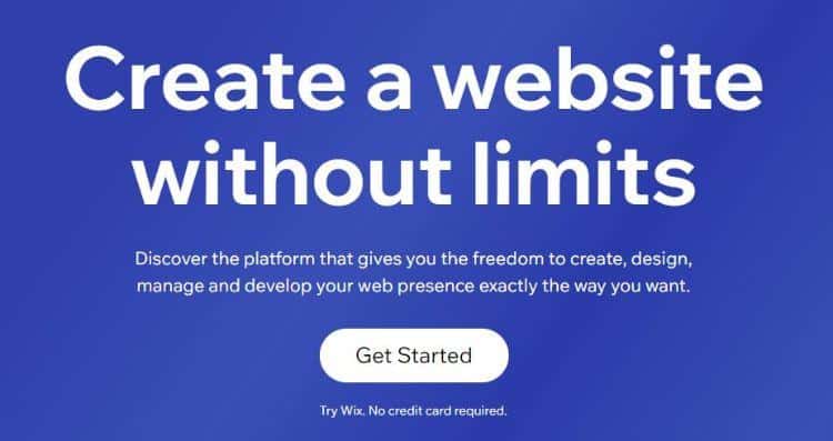 wix homepage