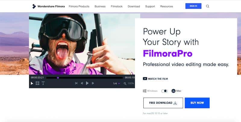 Wondershare FilmoraPro