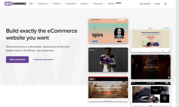 woocommerce homepage