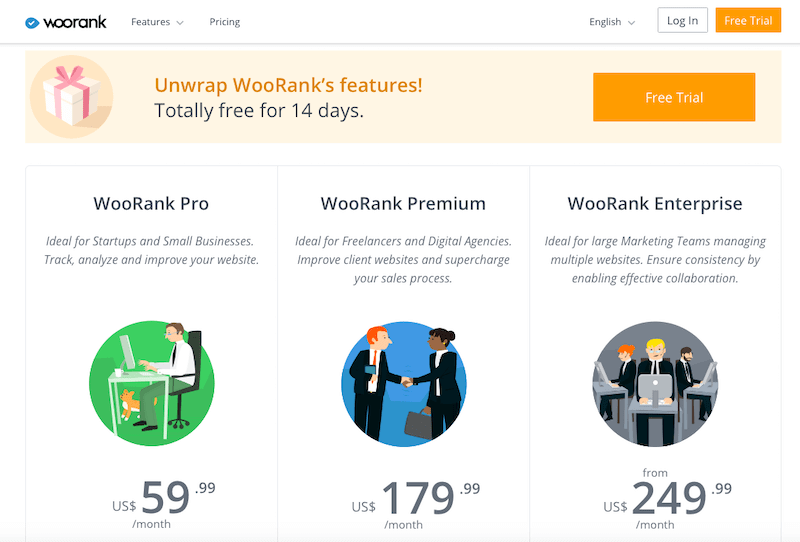 WooRank pricing 