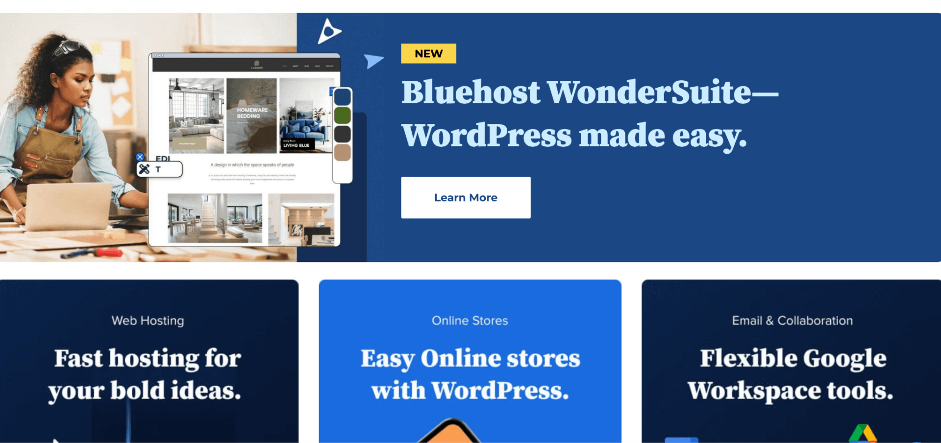 bluehost homepage