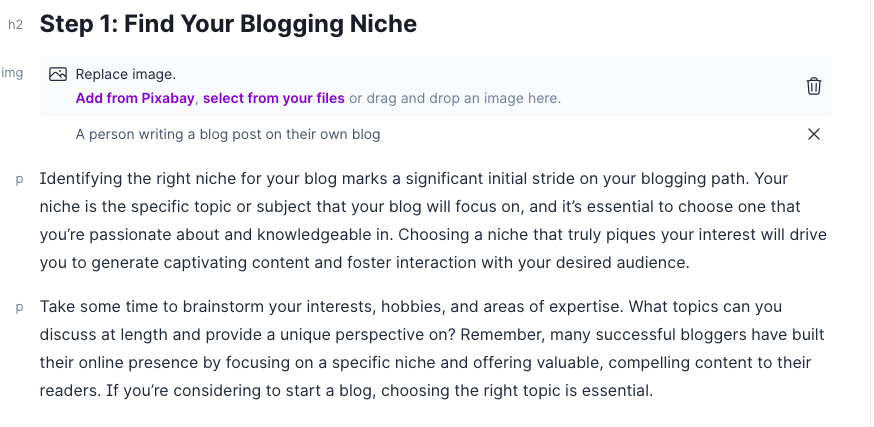 Surfer SEO example content