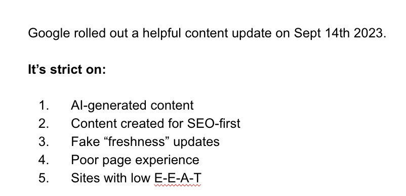 content update