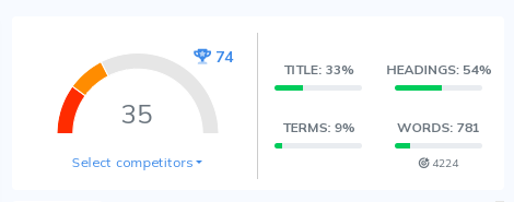 Neuron Writer score