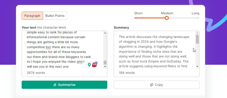 semrush summary