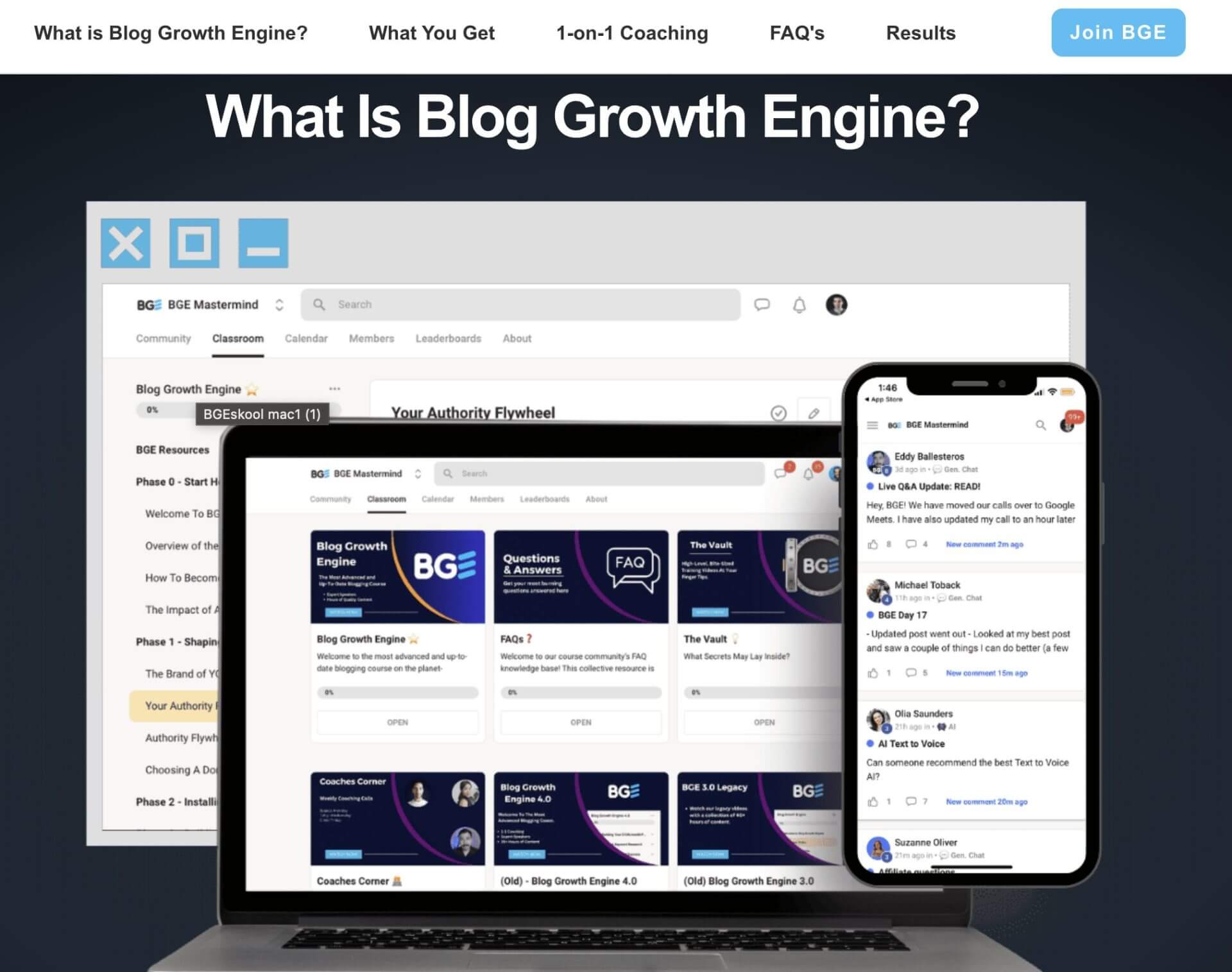 blog growth engine sales page
