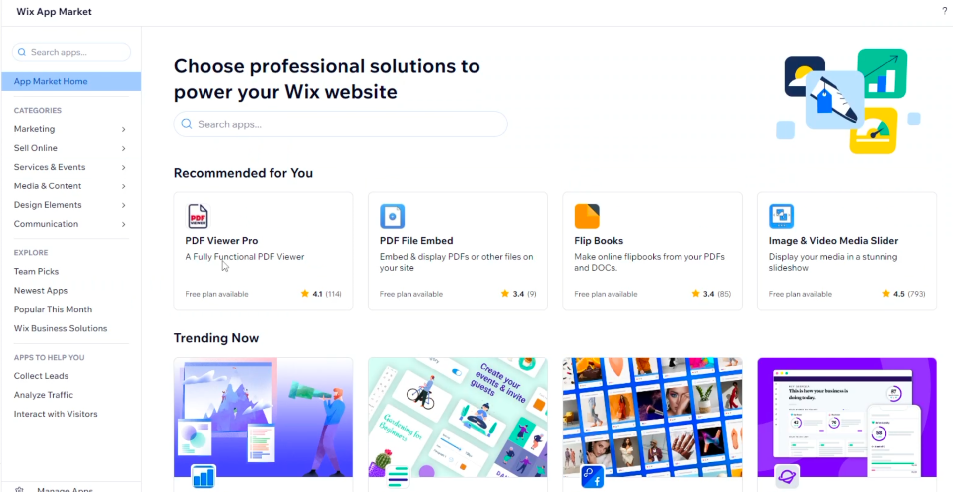 Wix marketplace