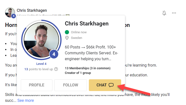 live chatting features