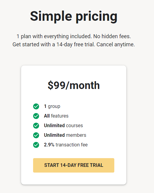 skool pricing