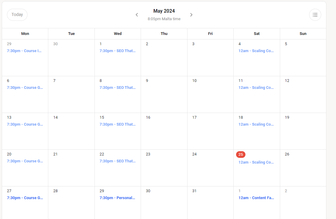 calendar integration