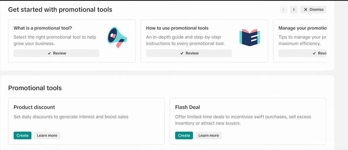 Review the promtions tab