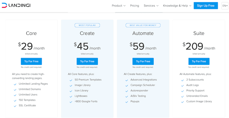 LandingI Pricing