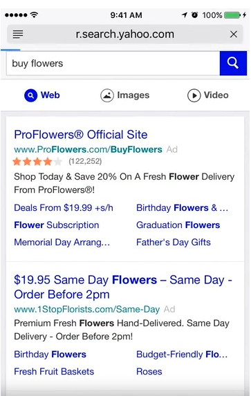 yahoo search ads