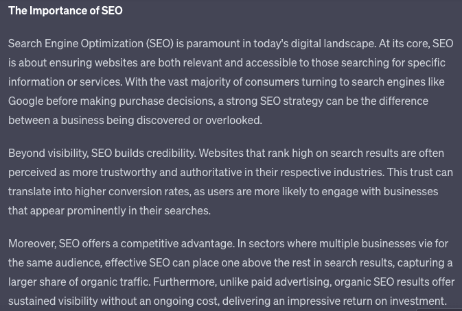 the importance of seo