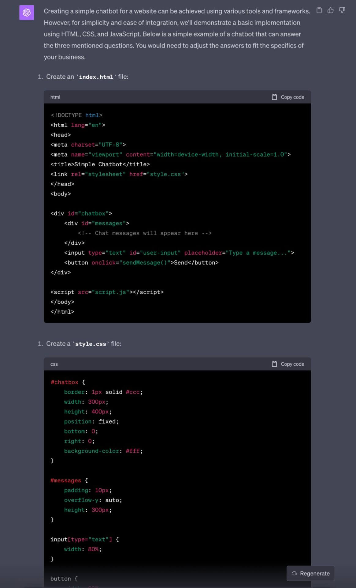Build a chatbot