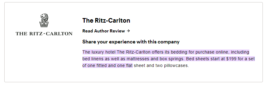 ritz calrton bedding