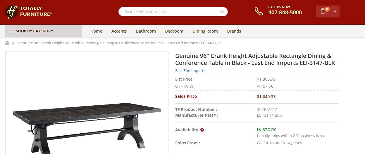 totally furniture table
