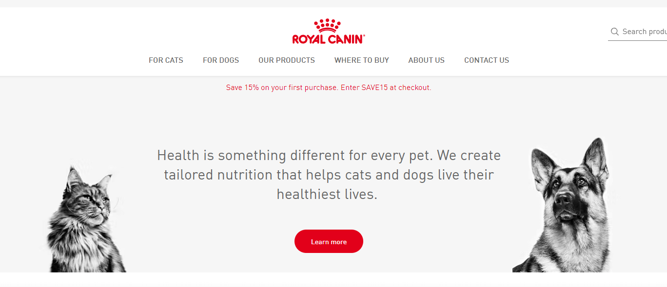 royalcanin.com homepage